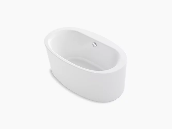Sunstruck® 60" x 34" oval freestanding bath with straight shroud and center drain-0